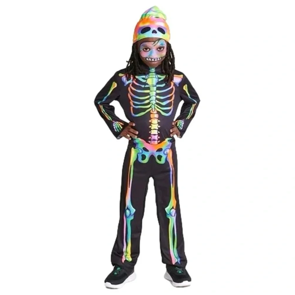 NWT‎ Hyde & Eek! Kids Color Melt Skeleton Costume – Medium